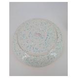 Speckled Ceramic Bowl Set with Nested Cup - Colorful Rim Pattern, 2-Piece Speckled Ceramic Bowl Set with Nested Cup - Colorful Rim Pattern, 2-Piece