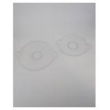 Clear Glass Charger Plates - Beaded Rim Set of 2 Clear Glass Charger Plates - Beaded Rim Set of 2