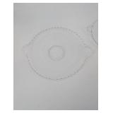 Clear Glass Charger Plates - Beaded Rim Set of 2 Clear Glass Charger Plates - Beaded Rim Set of 2
