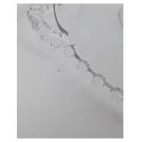 Clear Glass Charger Plates - Beaded Rim Set of 2 Clear Glass Charger Plates - Beaded Rim Set of 2