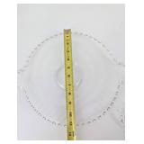 Clear Glass Charger Plates - Beaded Rim Set of 2 Clear Glass Charger Plates - Beaded Rim Set of 2
