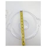 Clear Glass Charger Plates - Beaded Rim Set of 2 Clear Glass Charger Plates - Beaded Rim Set of 2