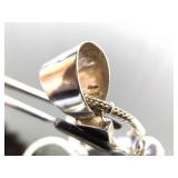 .925 Sterling Silver Abalone and Black Pearl Cross Pendant and Thick Necklace .925 Sterling Silver Abalone and Black Pearl Cross Pendant and Thick Necklace