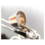 .925 Sterling Silver Abalone and Black Pearl Cross Pendant and Thick Necklace .925 Sterling Silver Abalone and Black Pearl Cross Pendant and Thick Necklace