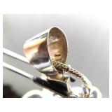 .925 Sterling Silver Abalone and Black Pearl Cross Pendant and Thick Necklace .925 Sterling Silver Abalone and Black Pearl Cross Pendant and Thick Necklace