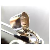 .925 Sterling Silver Abalone and Black Pearl Cross Pendant and Thick Necklace .925 Sterling Silver Abalone and Black Pearl Cross Pendant and Thick Necklace