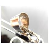 .925 Sterling Silver Abalone and Black Pearl Cross Pendant and Thick Necklace .925 Sterling Silver Abalone and Black Pearl Cross Pendant and Thick Necklace