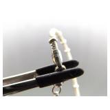 .925 Sterling Silver Abalone and Black Pearl Cross Pendant and Thick Necklace .925 Sterling Silver Abalone and Black Pearl Cross Pendant and Thick Necklace