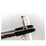 .925 Sterling Silver Abalone and Black Pearl Cross Pendant and Thick Necklace .925 Sterling Silver Abalone and Black Pearl Cross Pendant and Thick Necklace