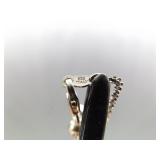 .925 Sterling Silver Topaz Crystal Slider Pendant Necklace .925 Sterling Silver Topaz Crystal Slider Pendant Necklace