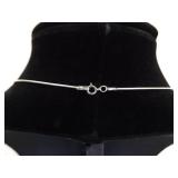 .925 Sterling Silver Larimar and Topaz Turtle Dangle Pendant Necklace .925 Sterling Silver Larimar and Topaz Turtle Dangle Pendant Necklace