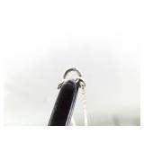 .925 Sterling Silver Stacked Topaz Crystal Pendant Necklace .925 Sterling Silver Stacked Topaz Crystal Pendant Necklace