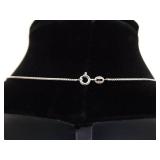 .925 Sterling Silver Blue Agate Pendant Necklace .925 Sterling Silver Blue Agate Pendant Necklace