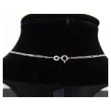 .925 Sterling Silver Semi Precious Stone Set Pendant Necklace .925 Sterling Silver Semi Precious Stone Set Pendant Necklace