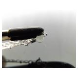 .925 Sterling Silver Rose Quartz Pyramid Pendant Necklace .925 Sterling Silver Rose Quartz Pyramid Pendant Necklace