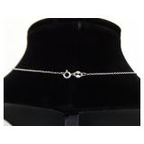 .925 Sterling Silver Pink Sapphire Crystal Pendant Necklace .925 Sterling Silver Pink Sapphire Crystal Pendant Necklace