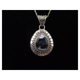 .925 Sterling Silver Moss Agate Pendant Necklace .925 Sterling Silver Moss Agate Pendant Necklace