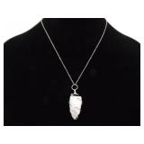 .925 Sterling Silver Healing Crystal Quartz Stone Pendant Necklace .925 Sterling Silver Healing Crystal Quartz Stone Pendant Necklace