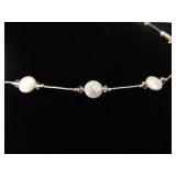 .925 Sterling Silver Liquid Silver Genuine Pearl Necklace .925 Sterling Silver Liquid Silver Genuine Pearl Necklace