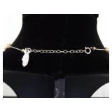 .925 Sterling Silver Liquid Silver Genuine Pearl Necklace .925 Sterling Silver Liquid Silver Genuine Pearl Necklace