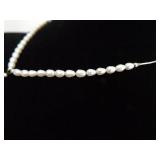 .925 Sterling Silver Liquid Silver Genuine Pearl Dangle Pendant Necklace .925 Sterling Silver Liquid Silver Genuine Pearl Dangle Pendant Necklace