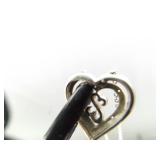 .925 Sterling Silver 10k Yellow Gold and Diamond Accented Jane Seymour Open Heart Pendant Necklace .925 Sterling Silver 10k Yellow Gold and Diamond Accented Jane Seymour Open Heart Pendant Necklace