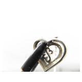 .925 Sterling Silver 10k Yellow Gold and Diamond Accented Jane Seymour Open Heart Pendant Necklace .925 Sterling Silver 10k Yellow Gold and Diamond Accented Jane Seymour Open Heart Pendant Necklace