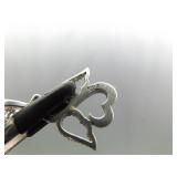 .925 Sterling Silver Diamond Accented Jane Seymour's Open Heart Angle Pendant Necklace .925 Sterling Silver Diamond Accented Jane Seymour's Open Heart Angle Pendant Necklace