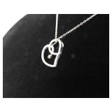 .925 Sterling Silver Diamond Accented Heart Pendant Necklace .925 Sterling Silver Diamond Accented Heart Pendant Necklace
