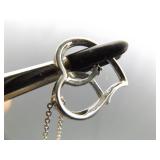 .925 Sterling Silver Diamond Accented Heart Pendant Necklace .925 Sterling Silver Diamond Accented Heart Pendant Necklace