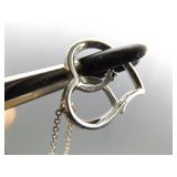 .925 Sterling Silver Diamond Accented Heart Pendant Necklace .925 Sterling Silver Diamond Accented Heart Pendant Necklace