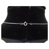 .925 Sterling Silver Diamond and Sapphire Crystal Accented Infinity Pendant Necklace .925 Sterling Silver Diamond and Sapphire Crystal Accented Infinity Pendant Necklace