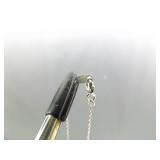 .925 Sterling Silver Diamond and Sapphire Crystal Accented Infinity Pendant Necklace .925 Sterling Silver Diamond and Sapphire Crystal Accented Infinity Pendant Necklace