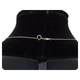 .925 Sterling Silver Zirconia Swirl Pendant Necklace .925 Sterling Silver Zirconia Swirl Pendant Necklace