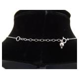 .925 Sterling Silver Zirconia Bar Pendant Necklace .925 Sterling Silver Zirconia Bar Pendant Necklace