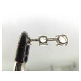 .925 Sterling Silver Zirconia Bar Pendant Necklace .925 Sterling Silver Zirconia Bar Pendant Necklace