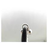 .925 Sterling Silver Zirconia Bar Pendant Necklace .925 Sterling Silver Zirconia Bar Pendant Necklace