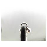 .925 Sterling Silver Zirconia Bar Pendant Necklace .925 Sterling Silver Zirconia Bar Pendant Necklace