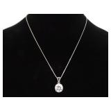 .925 Sterling Silver Zirconia Solitaire Pendant Necklace .925 Sterling Silver Zirconia Solitaire Pendant Necklace