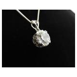 .925 Sterling Silver Zirconia Solitaire Pendant Necklace .925 Sterling Silver Zirconia Solitaire Pendant Necklace