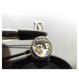 .925 Sterling Silver Zirconia Solitaire Pendant Necklace .925 Sterling Silver Zirconia Solitaire Pendant Necklace