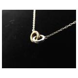 .925 Sterling Silver Rings Necklace .925 Sterling Silver Rings Necklace