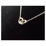 .925 Sterling Silver Rings Necklace .925 Sterling Silver Rings Necklace