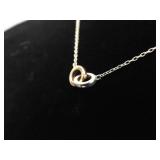 .925 Sterling Silver Rings Necklace .925 Sterling Silver Rings Necklace