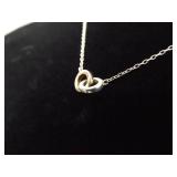 .925 Sterling Silver Rings Necklace .925 Sterling Silver Rings Necklace