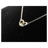 .925 Sterling Silver Rings Necklace .925 Sterling Silver Rings Necklace