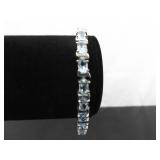 .925 Sterling Silver Topaz Tennis Bracelet .925 Sterling Silver Topaz Tennis Bracelet