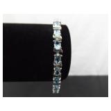 .925 Sterling Silver Topaz Tennis Bracelet .925 Sterling Silver Topaz Tennis Bracelet