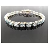 .925 Sterling Silver Topaz Tennis Bracelet .925 Sterling Silver Topaz Tennis Bracelet