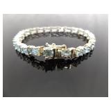 .925 Sterling Silver Topaz Tennis Bracelet .925 Sterling Silver Topaz Tennis Bracelet